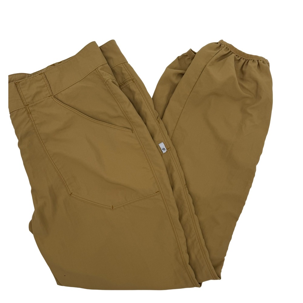 Mountain Hardwear Dynama High Rise Joggers Tan Brown Hiking Pants Womens 10/42